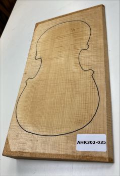 Satz B+Z+H Riegelahorn Violine, 1-tlg. Boden Einzelstück #035